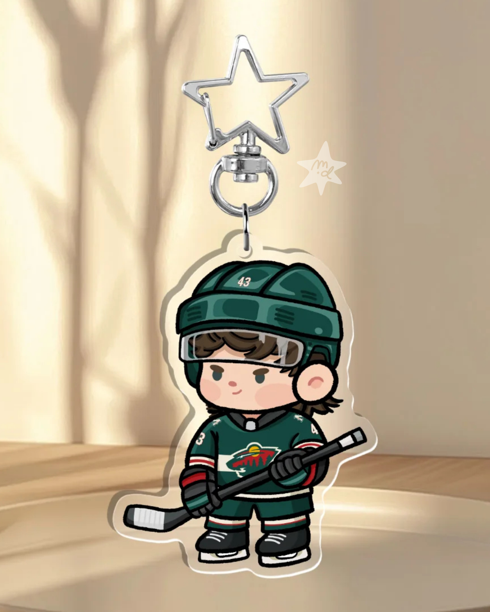 Quinn Hughes Keychain