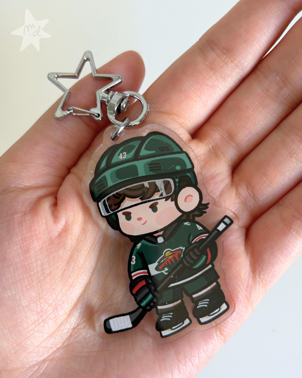 Quinn Hughes Keychain